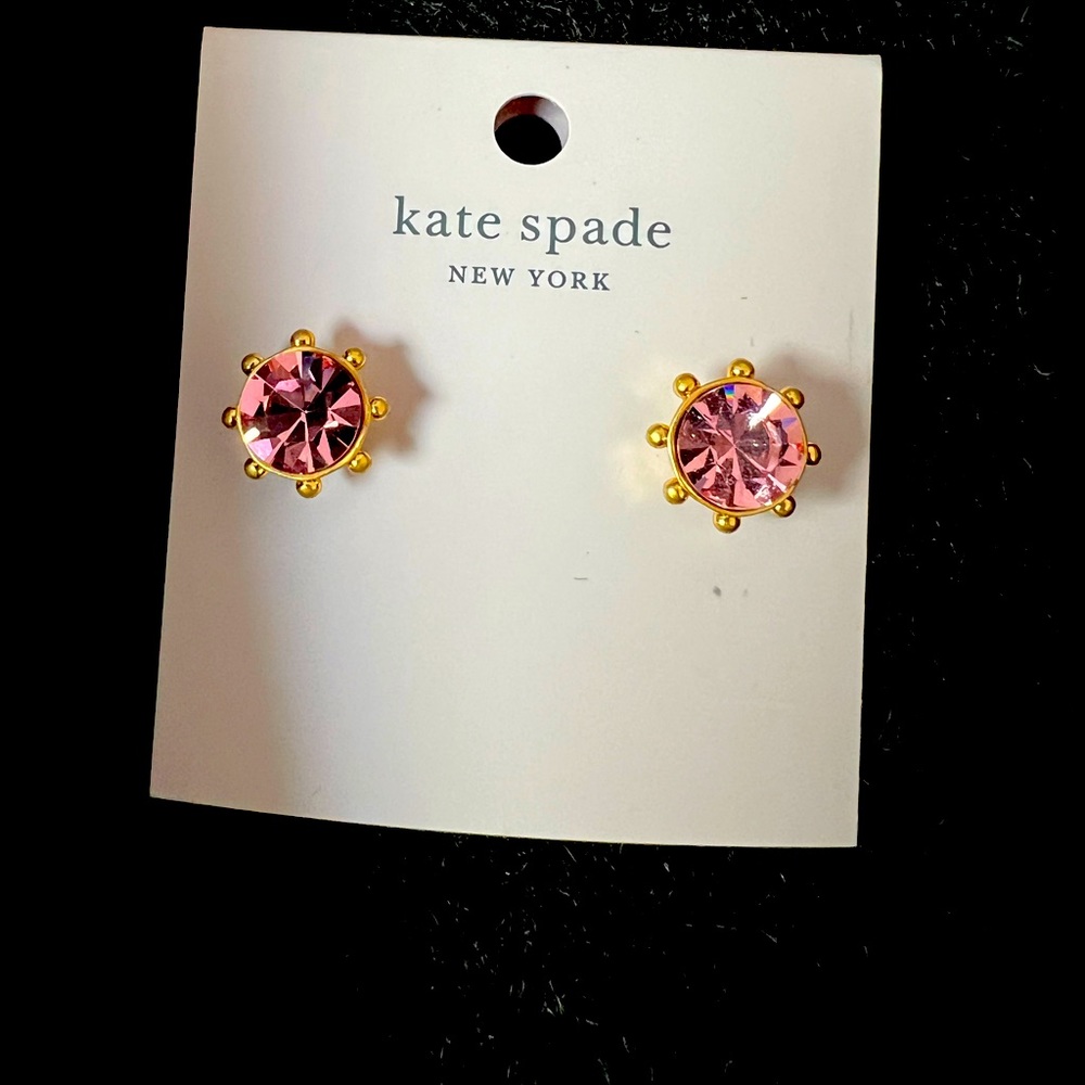 Beautiful pink, Kate Spade studs.